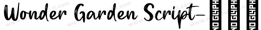 Wonder Garden Script字体转换